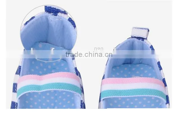 soft sole stripe pretty sun flower anti slip baby girl shoes