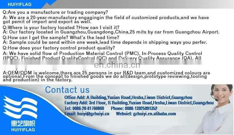 Custom flying football club pennants flag in guangzhou factory