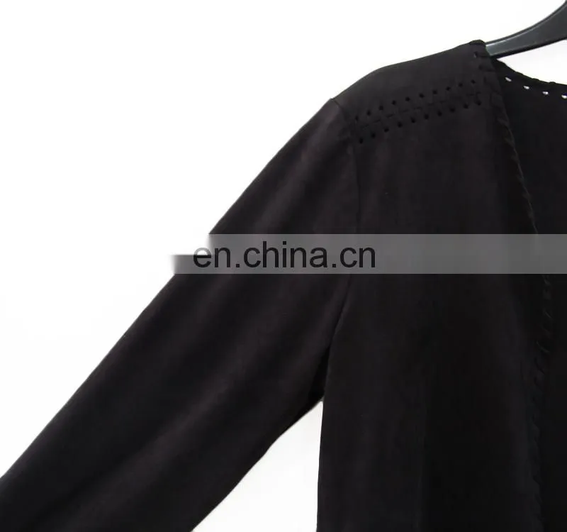 tassels suede fabric of lady's coat