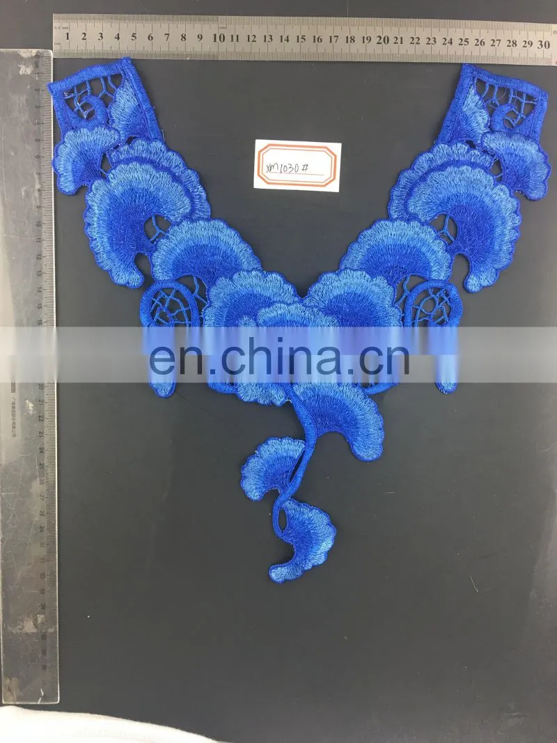 2017 new dedign fashion embroidery colorful collar