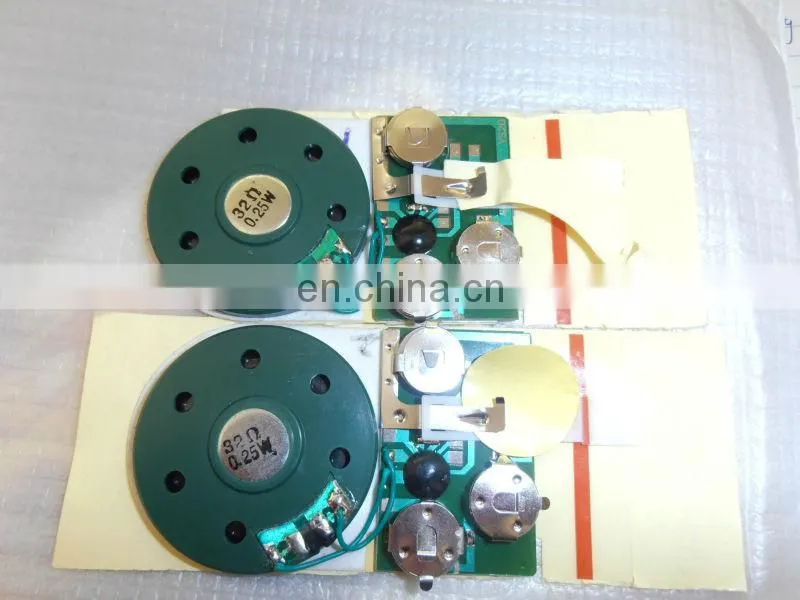 Programmable musical chips for greeting card