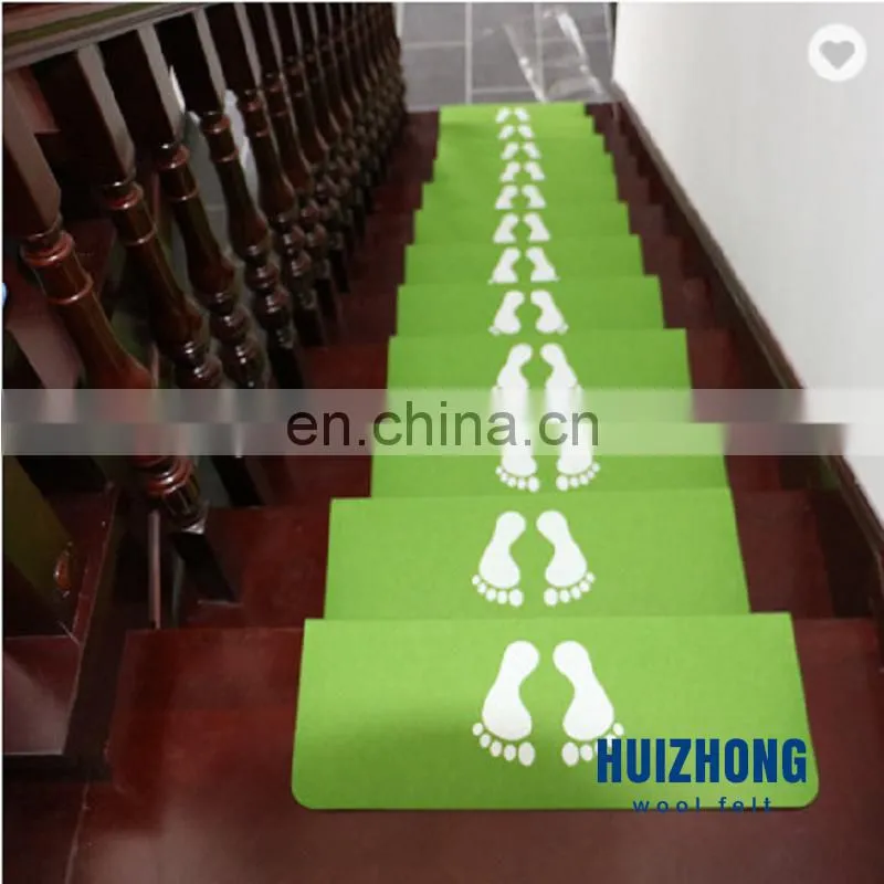 indoor use with adhesive Stair Treads Mats felt /Non-slip Step Felt Rug
