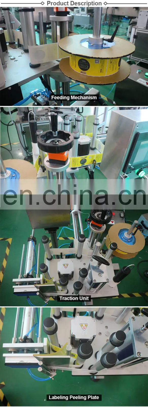 Packaging Production Line Automatic Labeler , Single Labeling Machine Heads