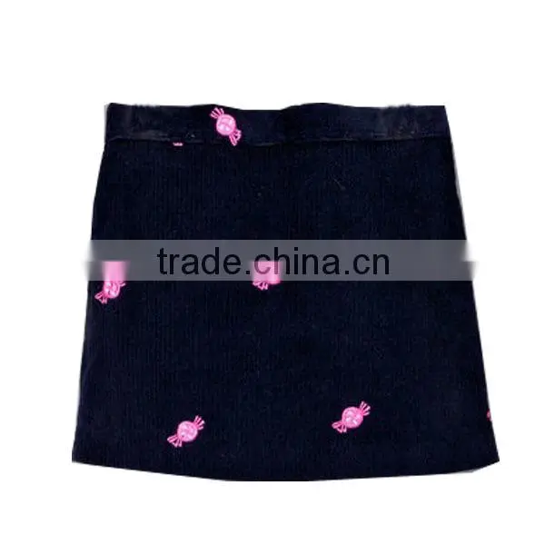 2014 new arrival navy 2-6Y flower autumn cotton young girls mini skirt with a layer of tutu