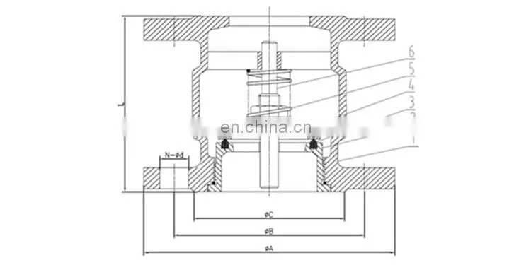 Bundor 4 inch high quality ductile iron flange connected silencing check valve price