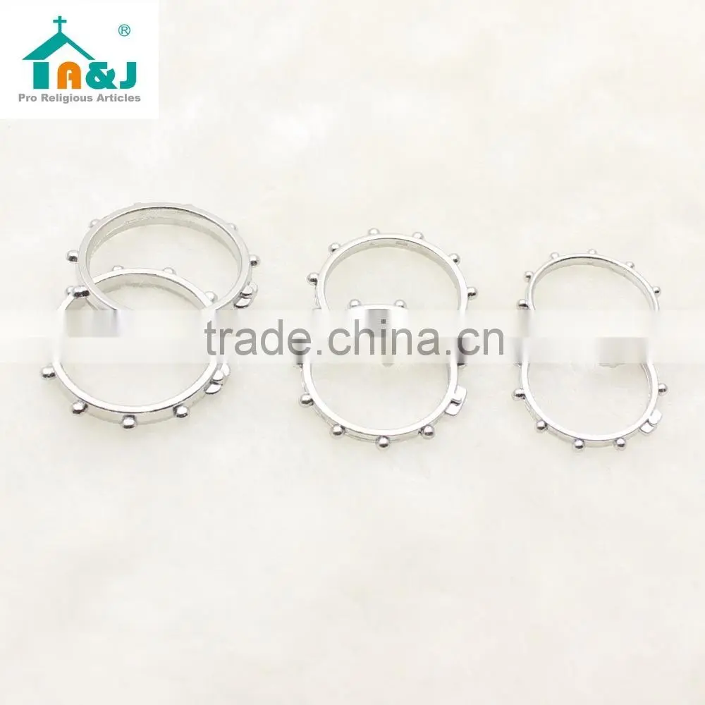 Religious zinc alloy finger ring