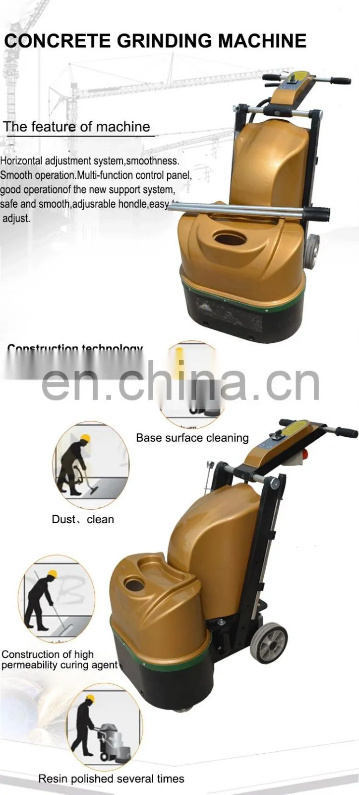 Terrazzo grinding machine concrete floor grinder for sale
