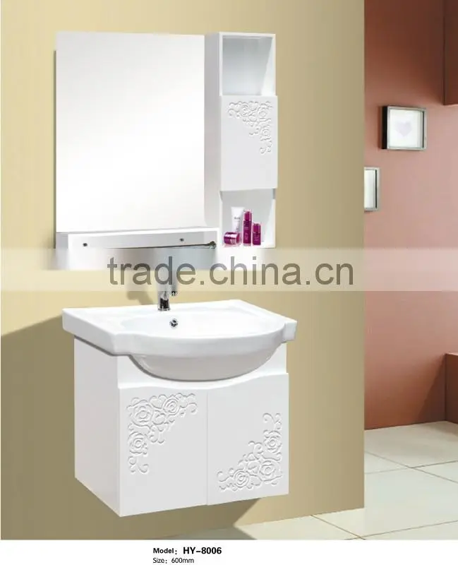 Bathroom cabinet new design white PVC Bathroom cabinet