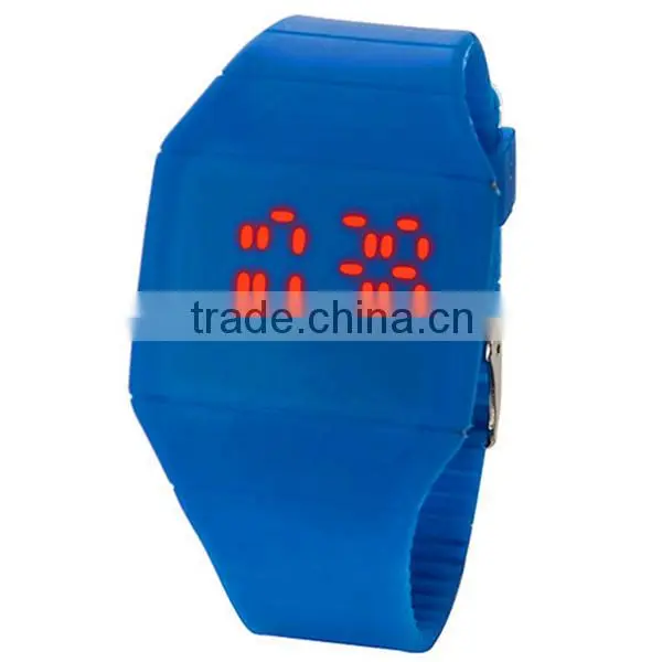 Silicon watch waterproof popular mens led digital watches