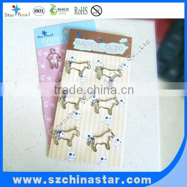 Custom package 3cm shape paper clip metal silver