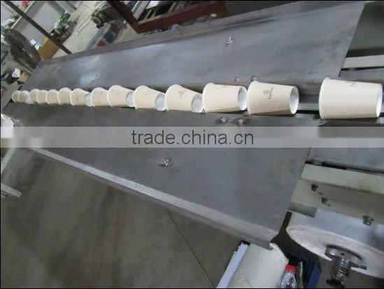 Automatic Paper Cup Wrapping Machine with auto counting/touch screen/servo motor