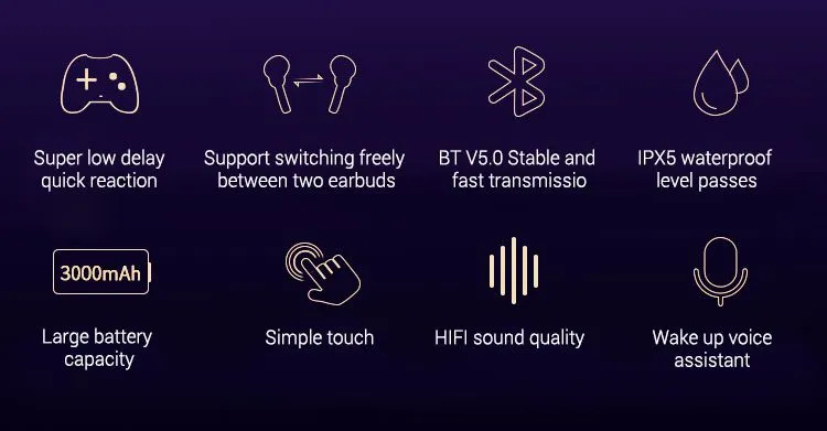 M18 Pro Wireless Headphones Bt 5.0 Earphone Power Bank TWS Earbuds for traveling