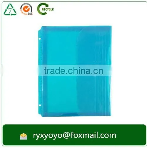a4 plastic clear pp 3 hole punched document file bag for binders