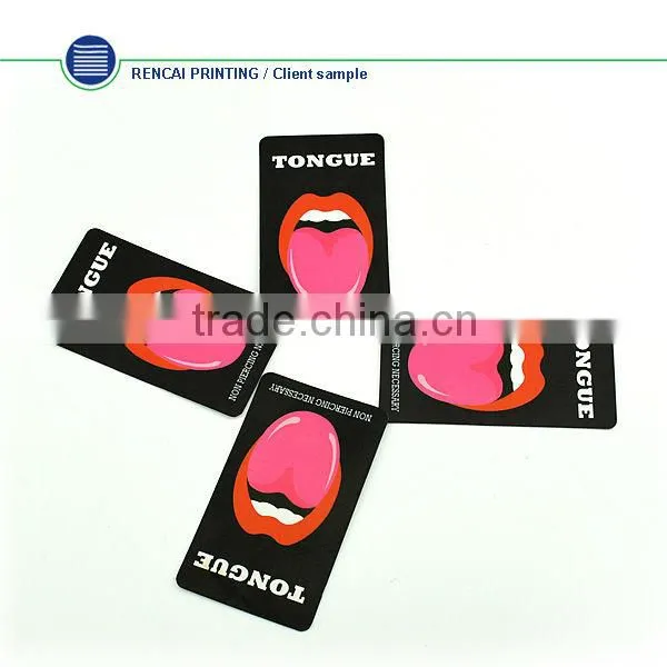 Romantic colorful hot sale big tongue hard paper card