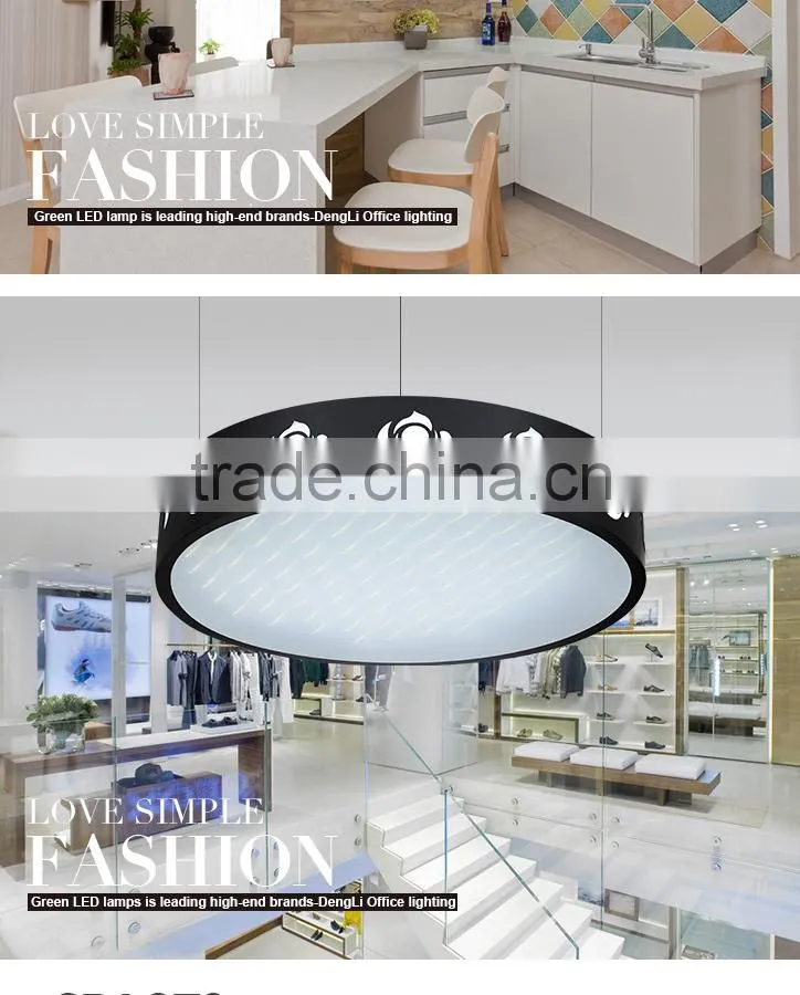 500*500 36W suspended surface mounted led ceiling light for reading