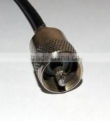 black plastic tail right angle BNC male solderless connector for RG58 RG59 cable