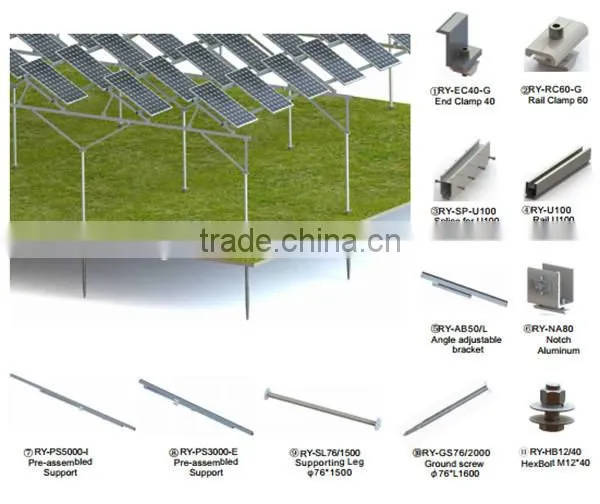 solar mounting racking rooftop mount system roof mounting system