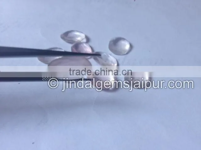 Good Quality Rose Quartz Rose Cut Flat Cabochons 10 To 15 mm