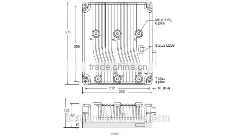 Curtis AC Motor Controller Model 1239E Series for electric and hybrid vehicles Motor Controller