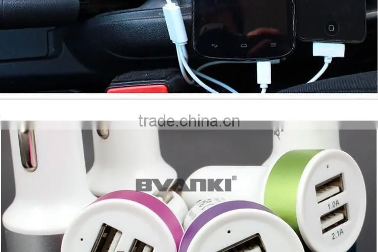 2016 New arrival customize Colorful Aluminum Ring mini Universal car charger , single / dual usb car charger for mobile phone