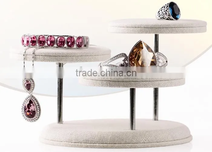 New Design Fancy Fabric Jewelry Display Tray for Ring Bracelet Neckalace S1272