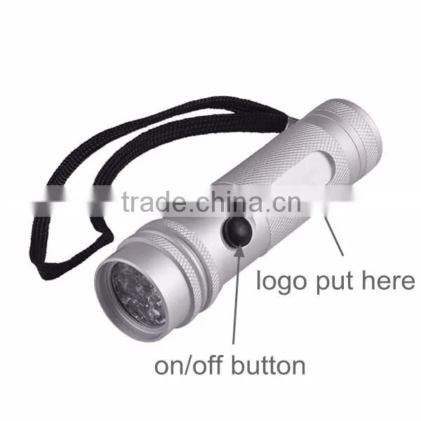 High Quality Durable Flashlight Torch Branded 12 LED Torchlight for Promotion