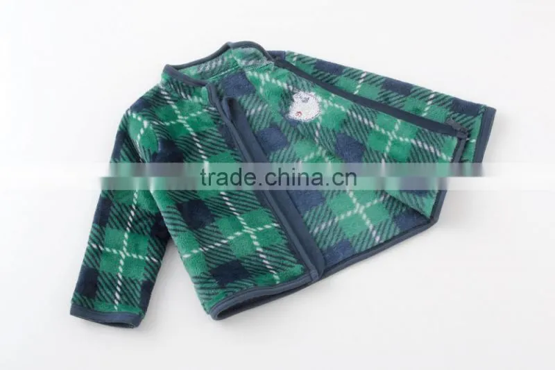 Japanese wholesale products cute stock jackets baby clothes check pattern for winter infant wear children garment kids clothing