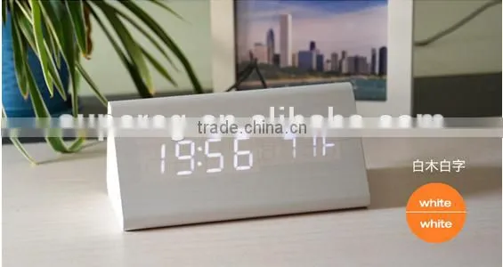 decorative table clocks Control Sensing Alarm Temp dual Display Electronic LED Clock Vintage Wooden Digital Alarm Clock