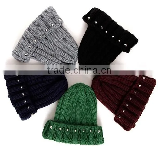 Fashion Custom knit winter beanie hats for kids