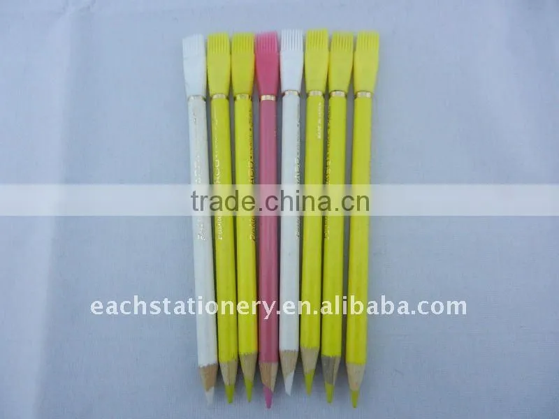 7 Inches Standard Wooden Drawing Glass Marking ,Leather,Metal,Vinyl,Celluloid,Cellophane Color Pencil With Brush