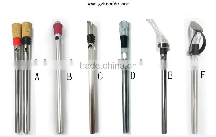 Wine accessories reusable stainless steel chiller for beverage,wine household supplier BSCI