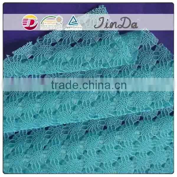 African cheaper yarn dyed lace fabric