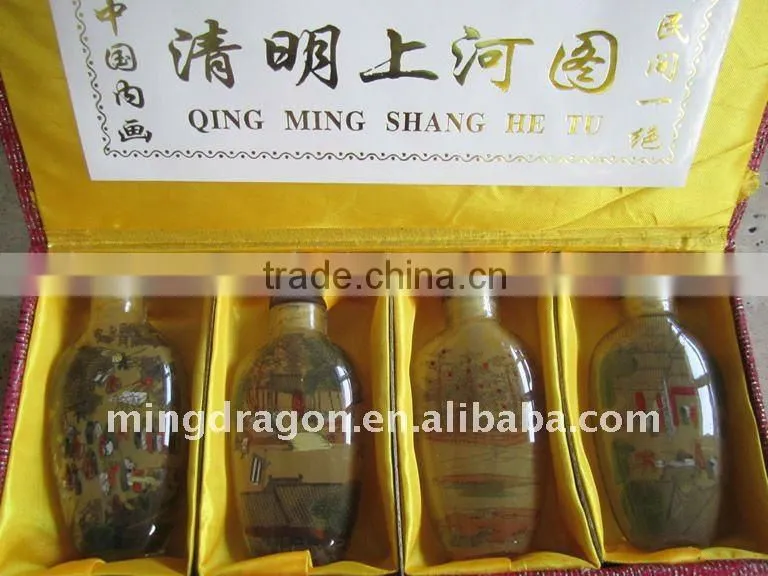 Chinese Traditional snuff box c/w Picture