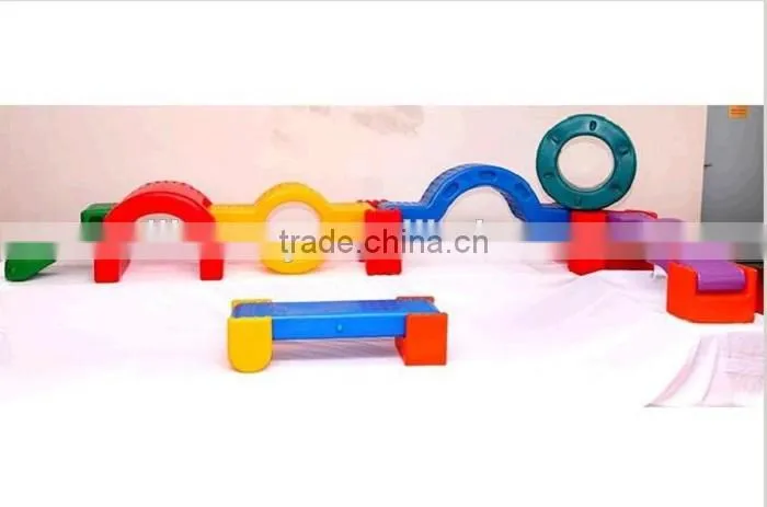 Children Professional Competition Outdoor GymnasticTraining Plastic Foam Toy Balance Beam For Sale LE.OT.346