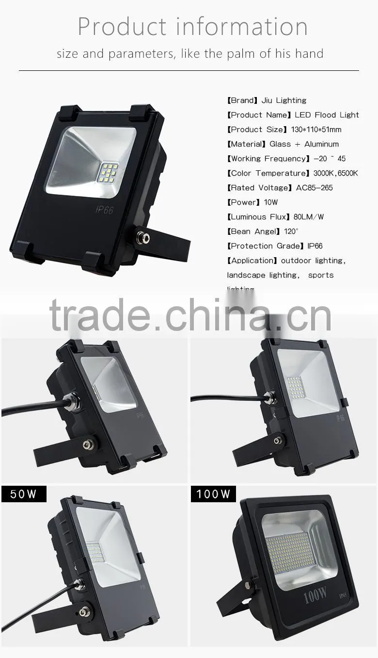 COB or SMD 2835 waterproof ip66 outdoor led flood light10w led flood light