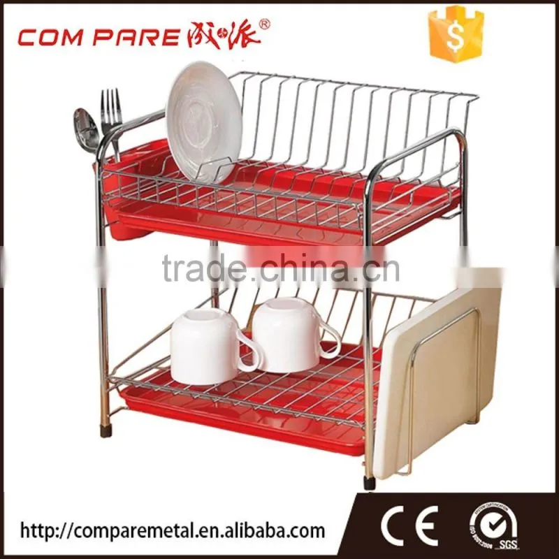 2 tier kitchen dish drainer rack