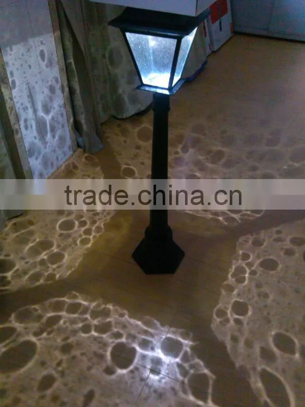 Outdoor Black Solar LED Post Lamp