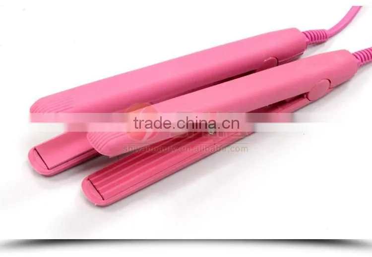 Multifunctional 2 in 1 flat iron do usb powered hair straightener,mini hair straightener with teeth and good quality SY-832