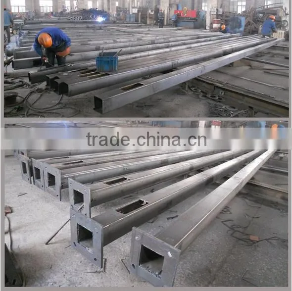Street steel light poles