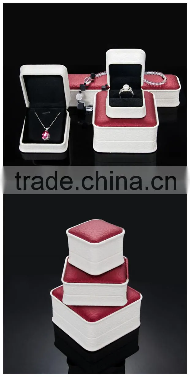 Unique Custom Cheap Embossing Leather Necklace Box