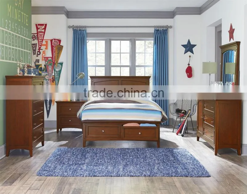 Cooperstown Casual Full Bed with Storage Foot board / Americana storage bed AS-B48