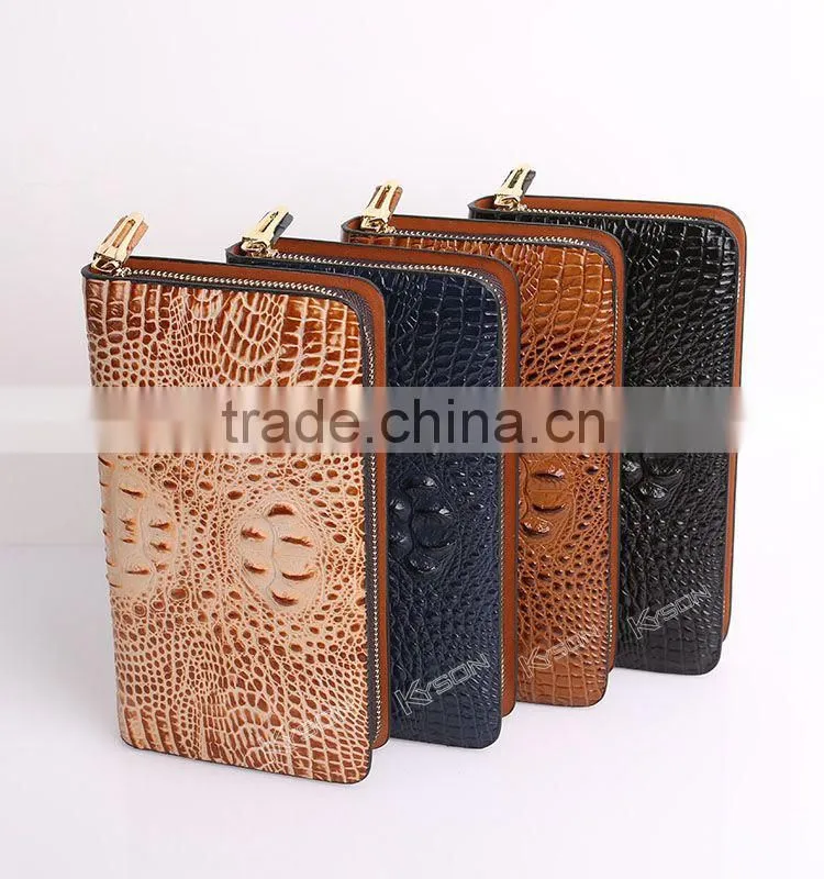 2015 new emboss brand latest design genuine leather men purses