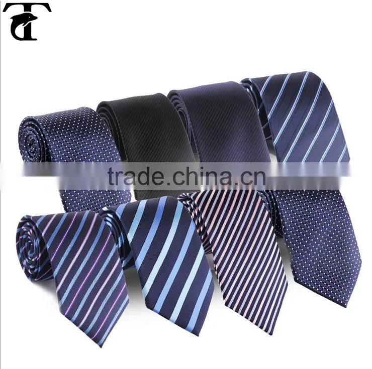 Hand made italian wholesale cheap custom woven mens skinny polyester neck silk tie