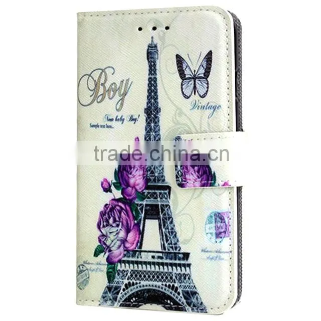 Printed PU Flip Wallet Leather Case For LG G3 With Stand