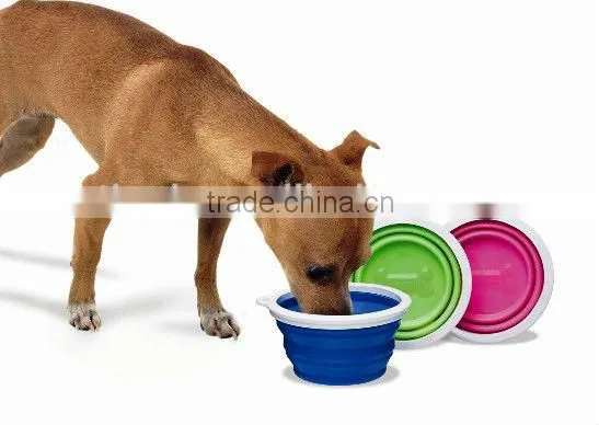 Foldable Silicone Pet Travel Bowl with Lid