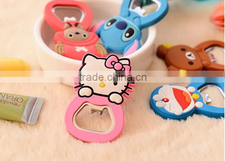 High class customized design 3d PVC bottle opener