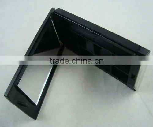 plastic eye shadow puff box with mirror