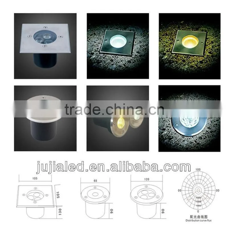 Pure aluminum waterproof IP67 LED Underground Light with 12 volt led light