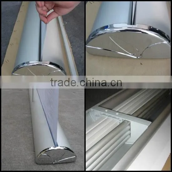new style 2016 hot aliminium pole fibre roll up banner