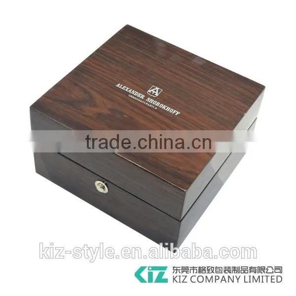 High-end wholesale men's wooden watch gift box can print custom logo